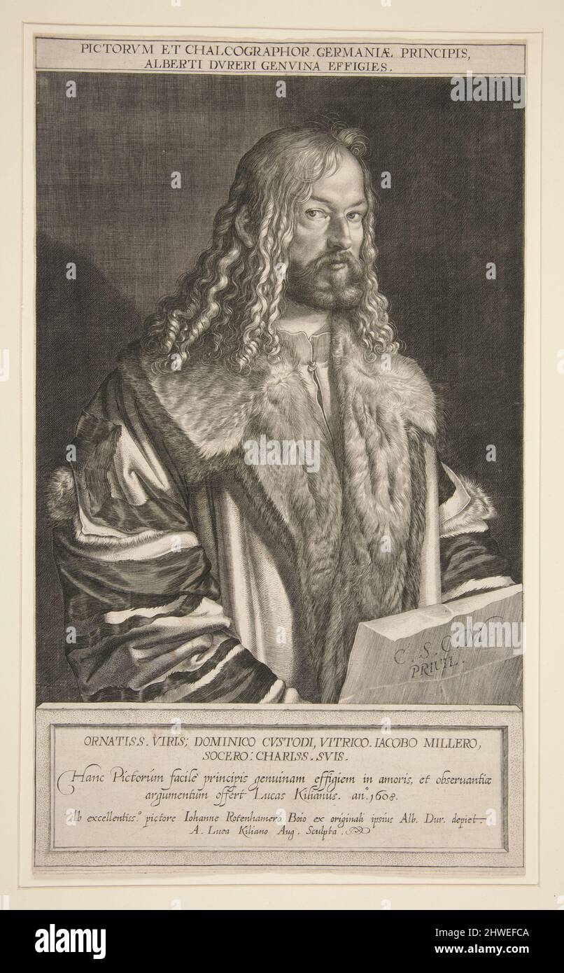 Portrait d'Albrecht Durer. Artiste: Lucas Kilian, allemand, 1579–1637 Banque D'Images