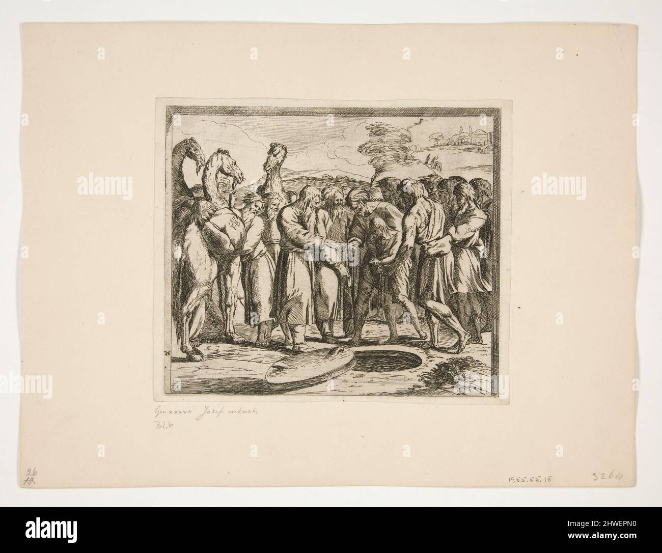 Joseph vendu par ses frères, des tableaux de Loggia. Echetcher: Orazio Borgianni, Italien, ca. 1578–1616After : Raphaël, italien, 1483–1520 Banque D'Images