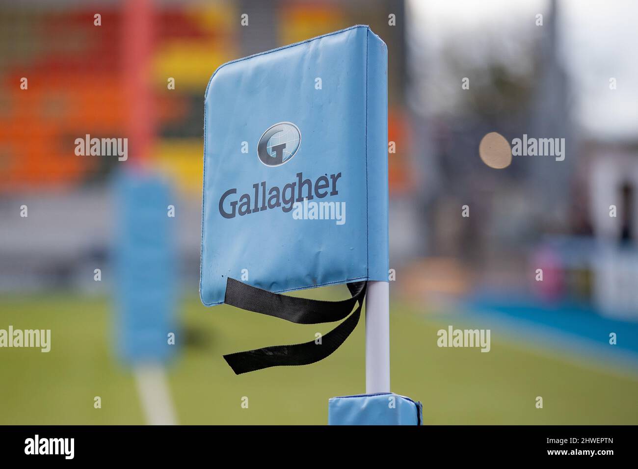 Barnett, Royaume-Uni. 05th mars 2022. Rugby Gallagher Premiership. Saracens V Leicester Tigers. Stade StoneX. Barnett. Galagher Corner drapeau ar Saracens crédit: Sport en images/Alamy Live News Banque D'Images