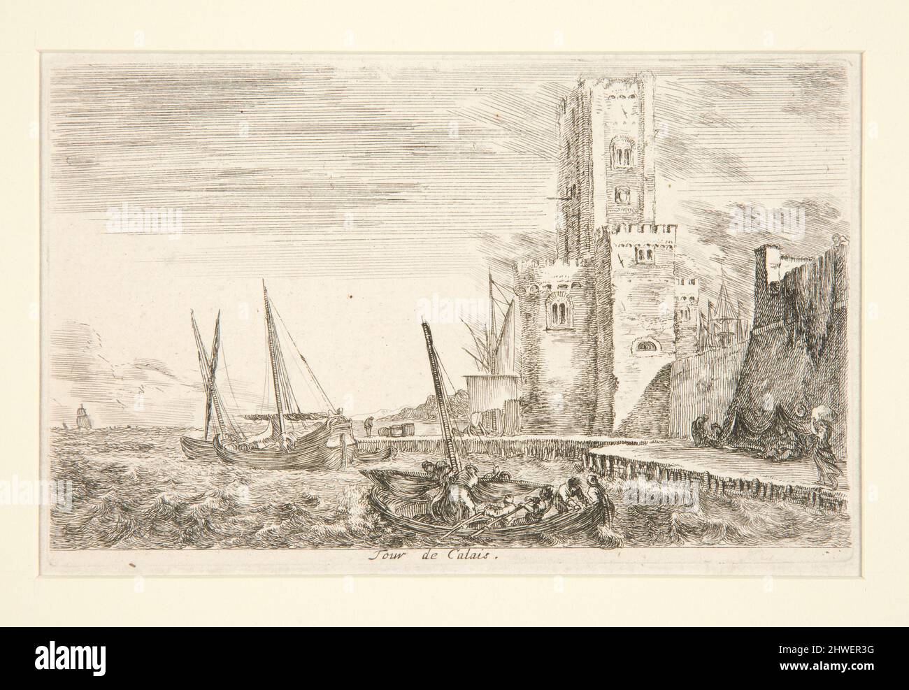 Tour de Calais. Artiste: Stefano Della Bella, Italien, 1610–1664 Banque D'Images