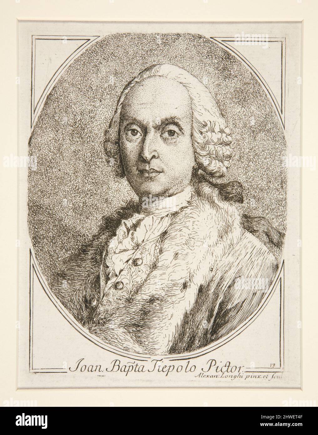 Portrait de G.B. Tiepolo. Artiste: Alessandro Longhi, Italien, 1733–1813 Banque D'Images