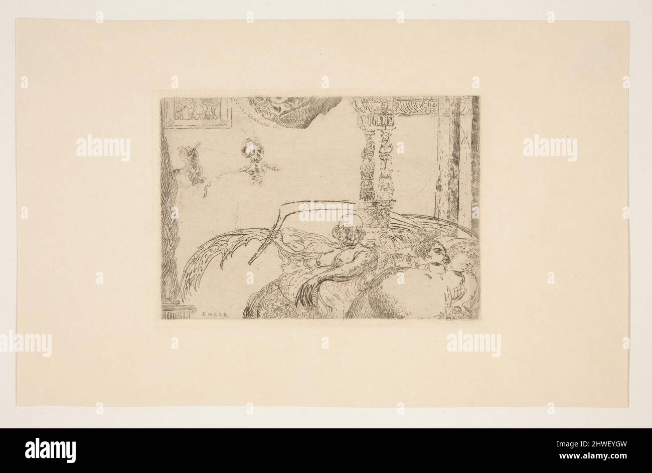 La luxe (Lust), du portfolio les péchés capitaux (les péchés mortels). Artiste James Ensor
