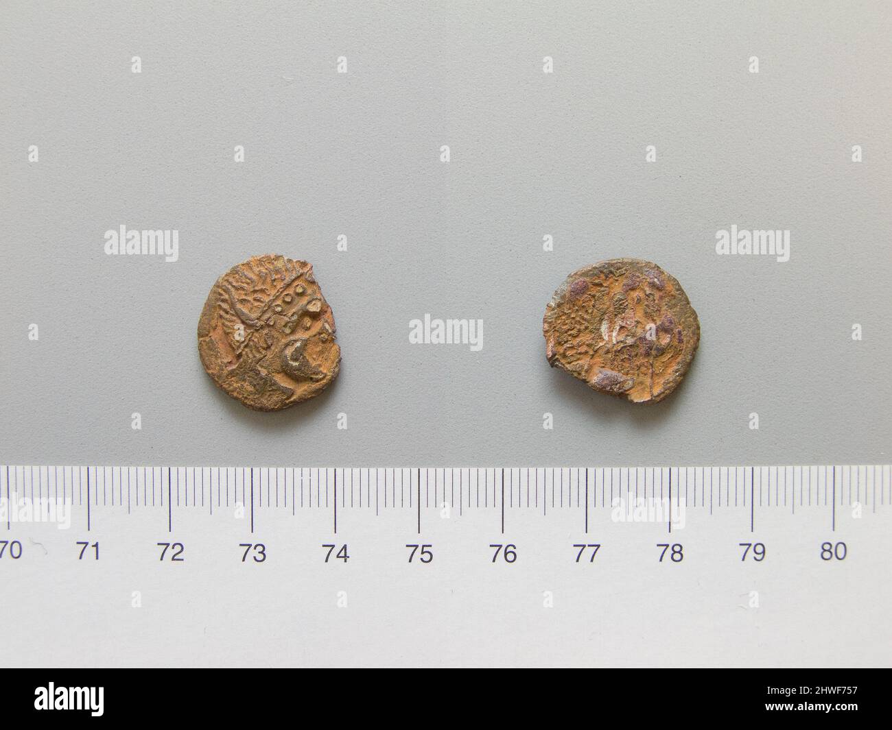 Double d'Antiochus I Soter, roi Séleucide de Dura. Règle: Antiochus I Soter, Roi Séleucide, ca. 324–261 C.-B., 281–261 artiste: Inconnu monnaie: Dura-Europos Banque D'Images