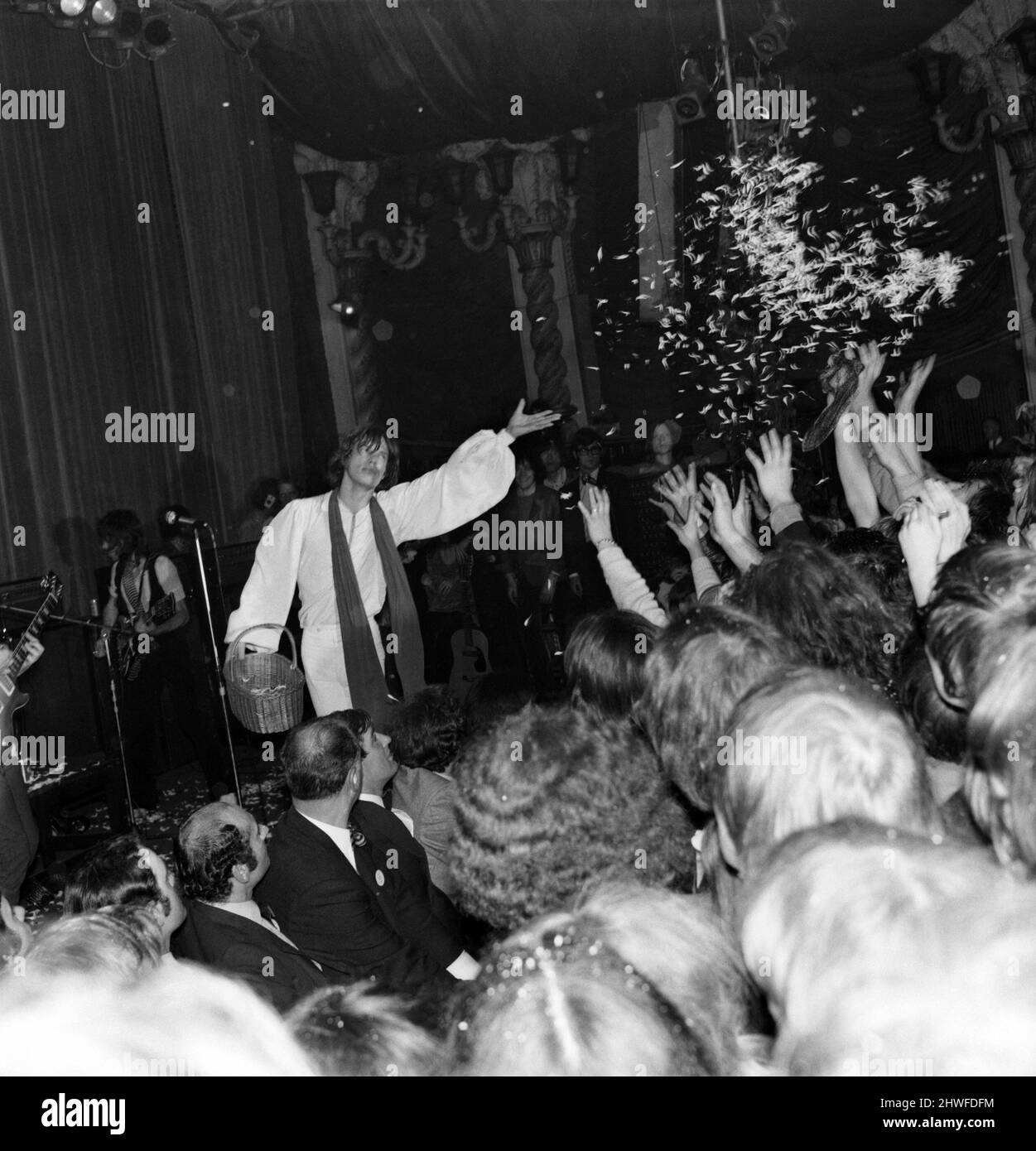 Mick Jagger au concert de Rolling Stone au Lyceum, Londres. 21 décembre 1969 Banque D'Images