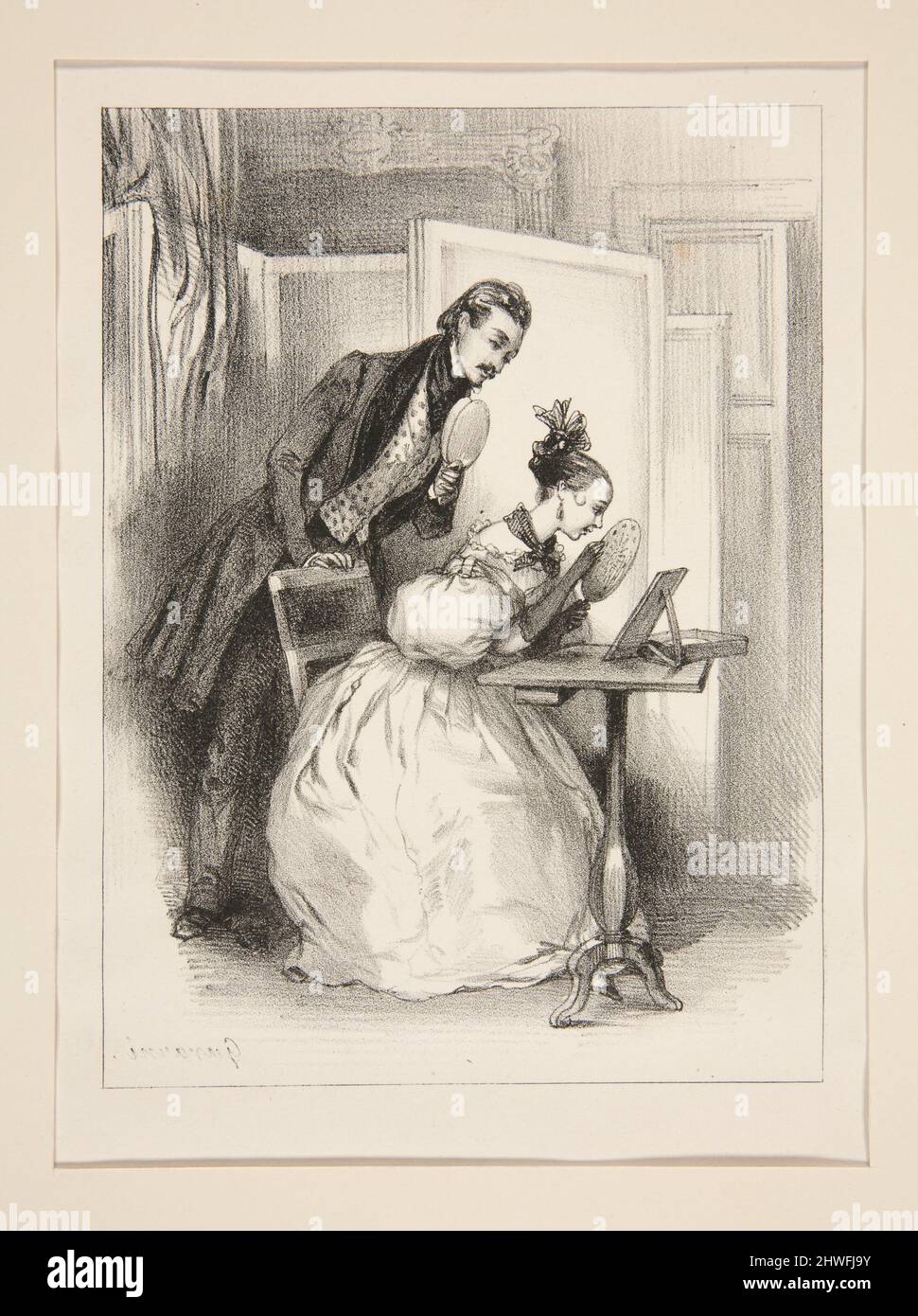 Le Phenakistitop (sic). Artiste : Paul Gavarni, français, 1804–1866 Banque D'Images