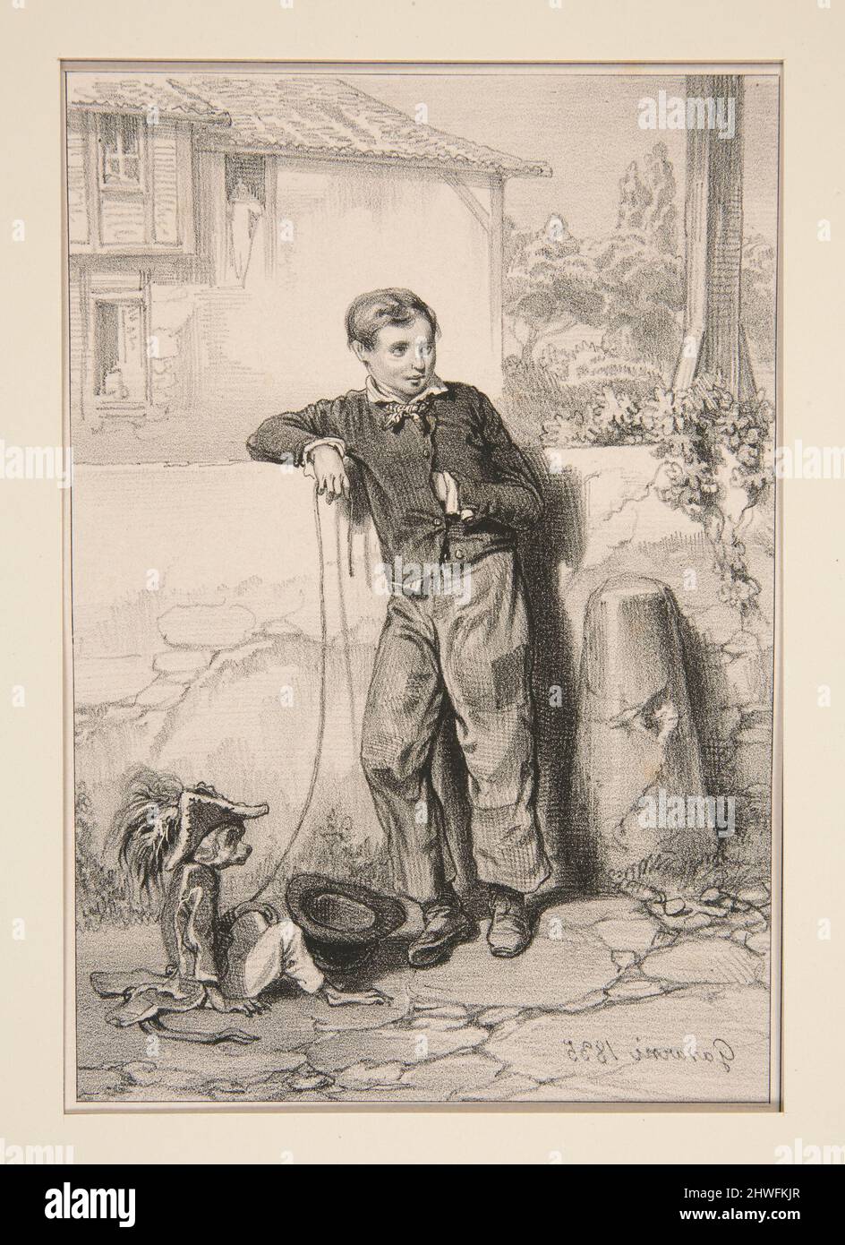 Le Jeune Savoyard... Artiste : Paul Gavarni, français, 1804–1866 Banque D'Images