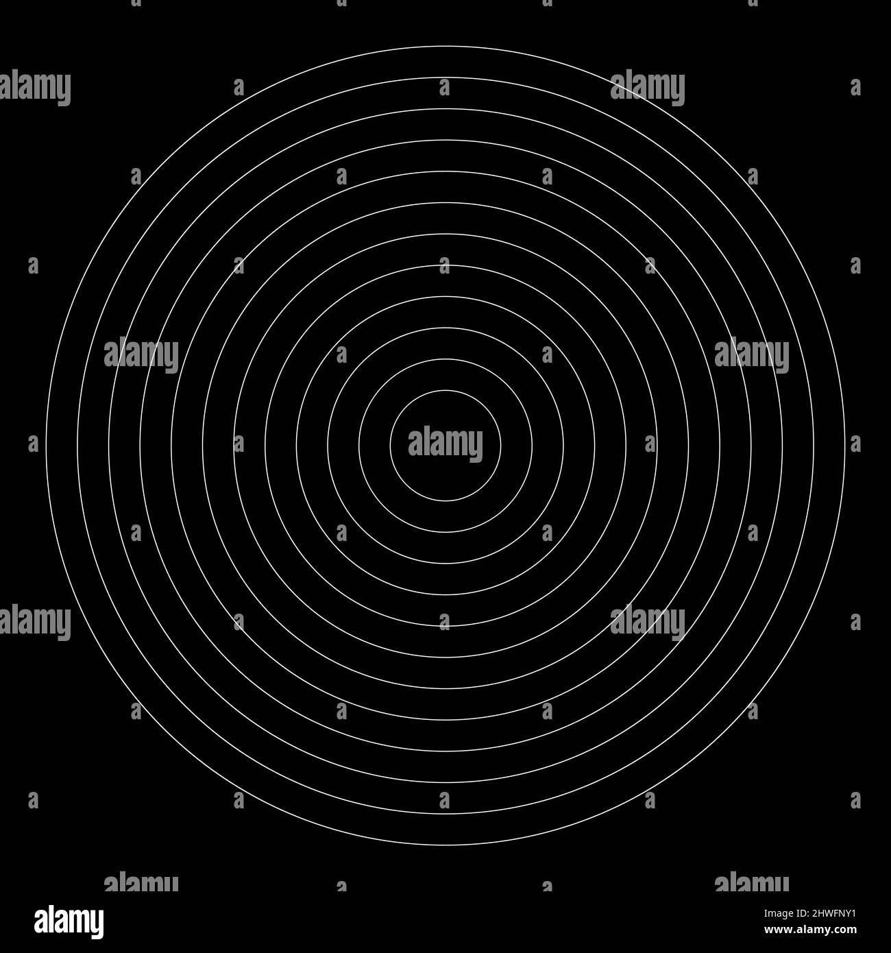 Cercles concentriques, radiaux, rayonnants, anneaux - illustrations vectorielles, graphiques clip-art Illustration de Vecteur