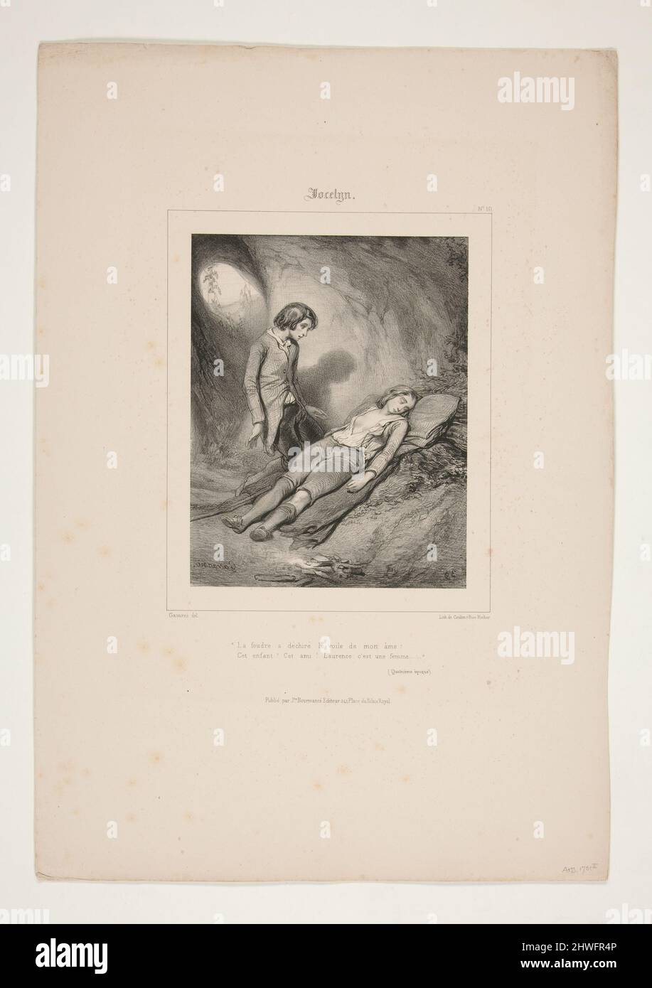 "La faute a decire le voile de mon Ame! Cet enfant, cet ami, …”. Artiste : Paul Gavarni, français, 1804–1866 Banque D'Images
