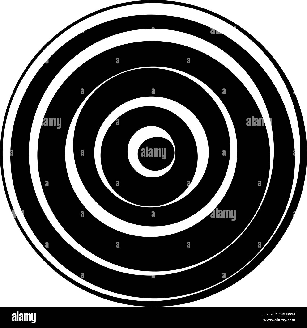 Cercles concentriques, radiaux, rayonnants, anneaux - illustrations vectorielles, graphiques clip-art Illustration de Vecteur