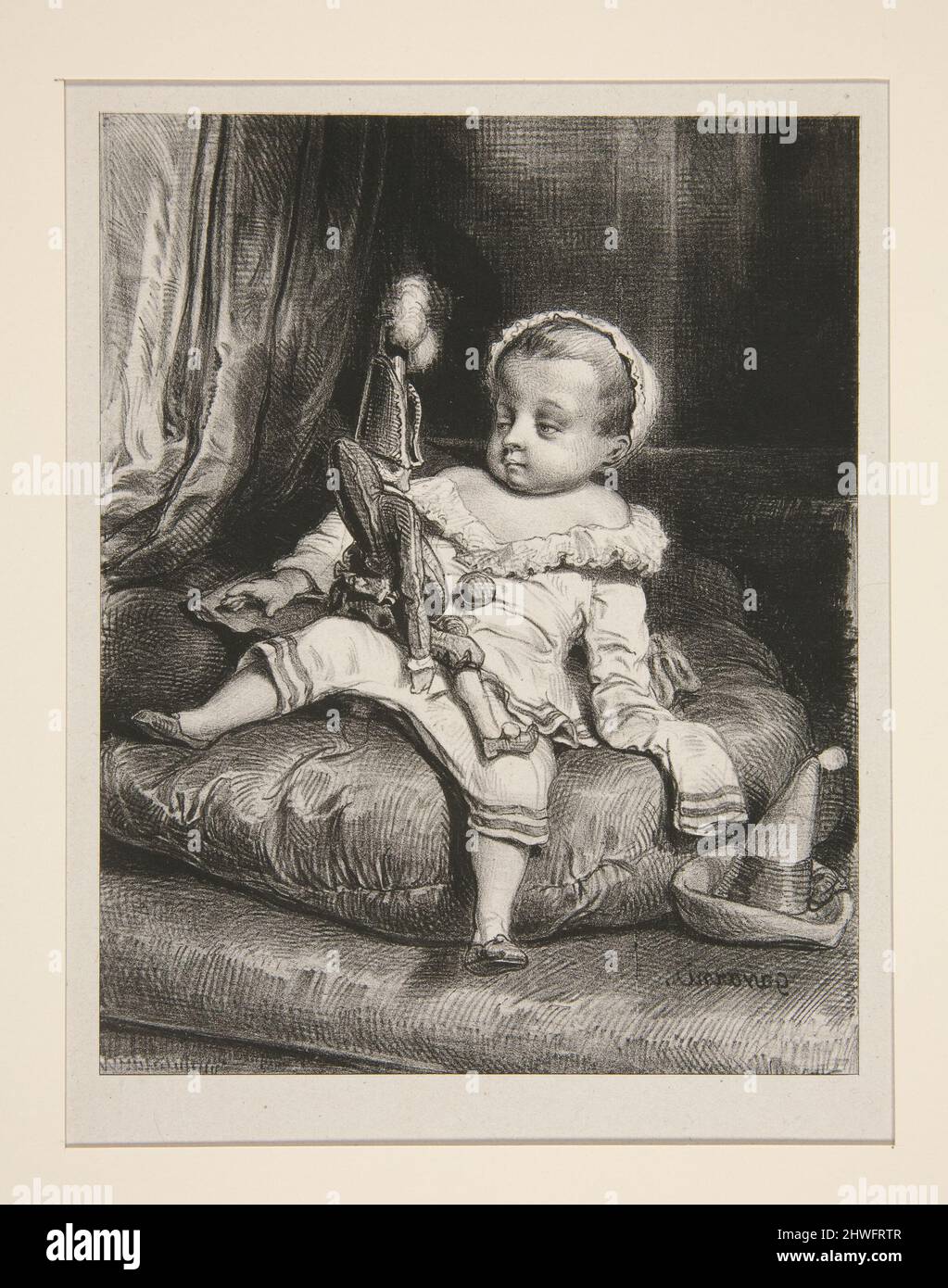 (PIERROT.). Artiste : Paul Gavarni, français, 1804–1866 Banque D'Images