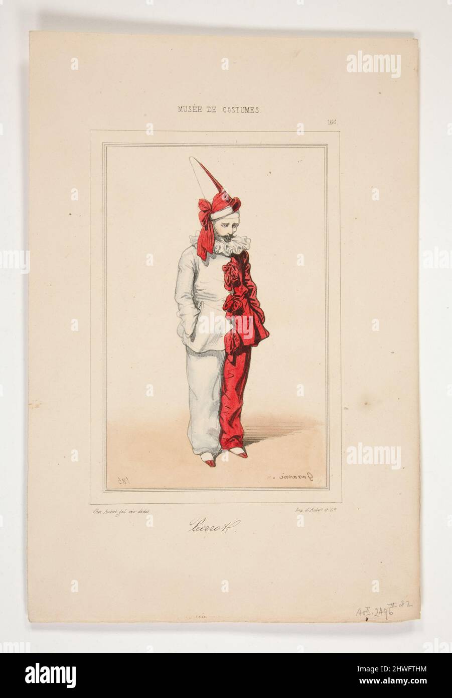 PIERROT... Artiste : Paul Gavarni, français, 1804–1866 Banque D'Images