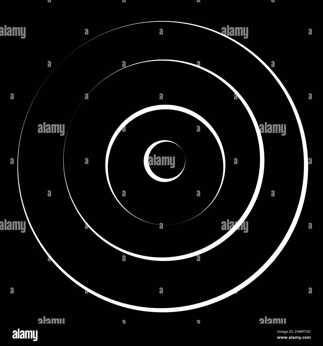 Cercles concentriques, radiaux, rayonnants, anneaux - illustrations vectorielles, graphiques clip-art Illustration de Vecteur