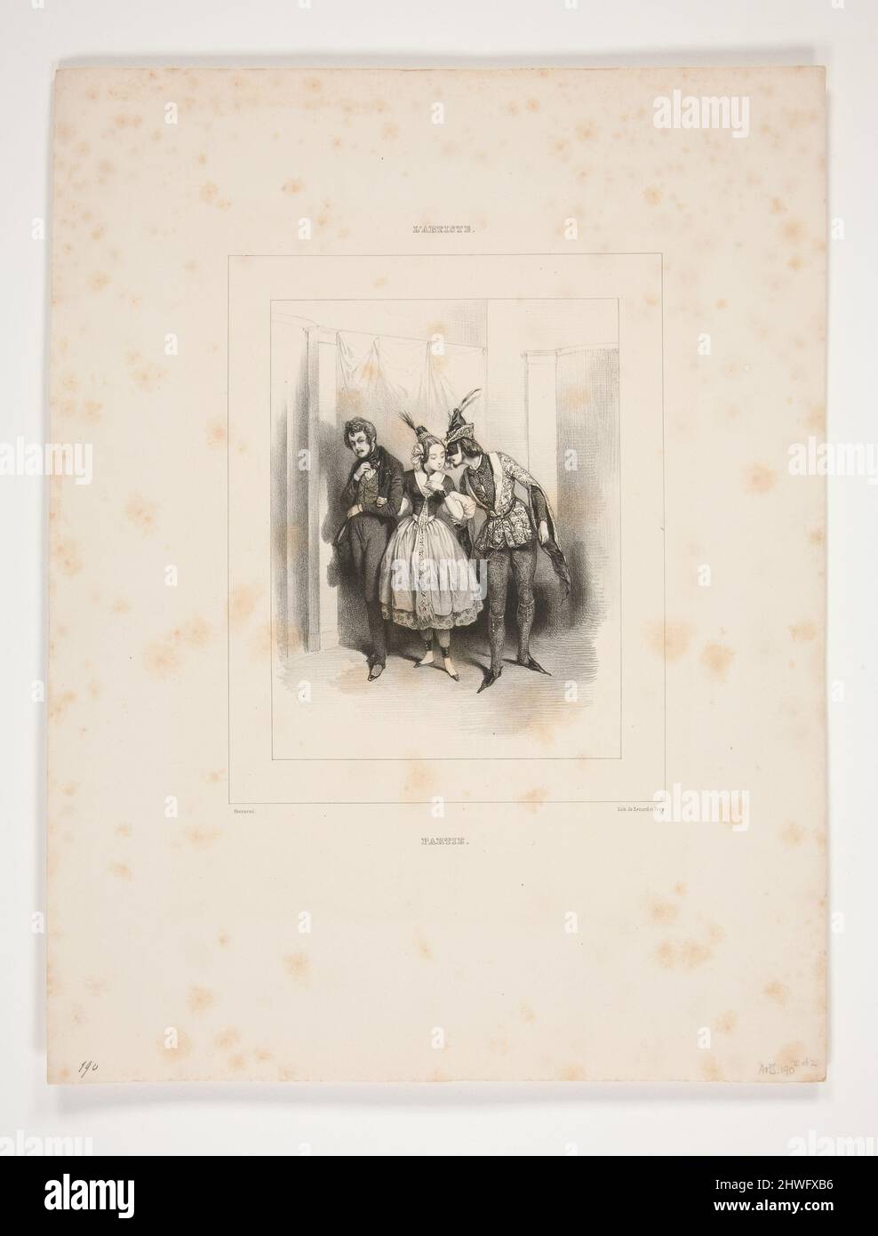 Partie. Artiste : Paul Gavarni, français, 1804–1866 Banque D'Images