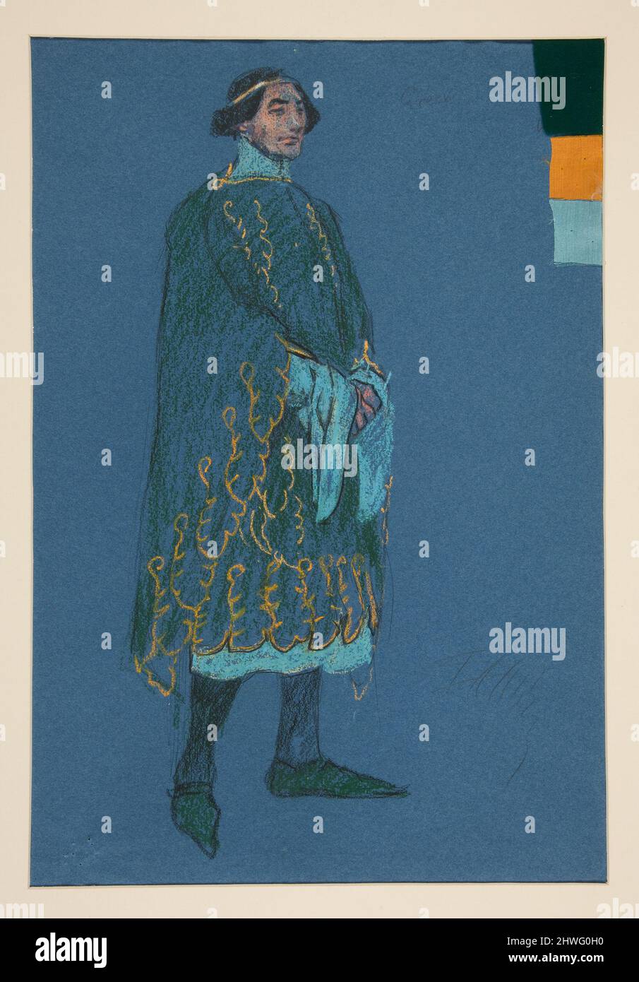 Étude diverse, croquis de costume pour la production planifiée du roi Richard II de Henry Irving Artiste: Edwin Austin Abbey, cuisine américaine, 1852–1911, M.A. (HON.) 1897 Banque D'Images