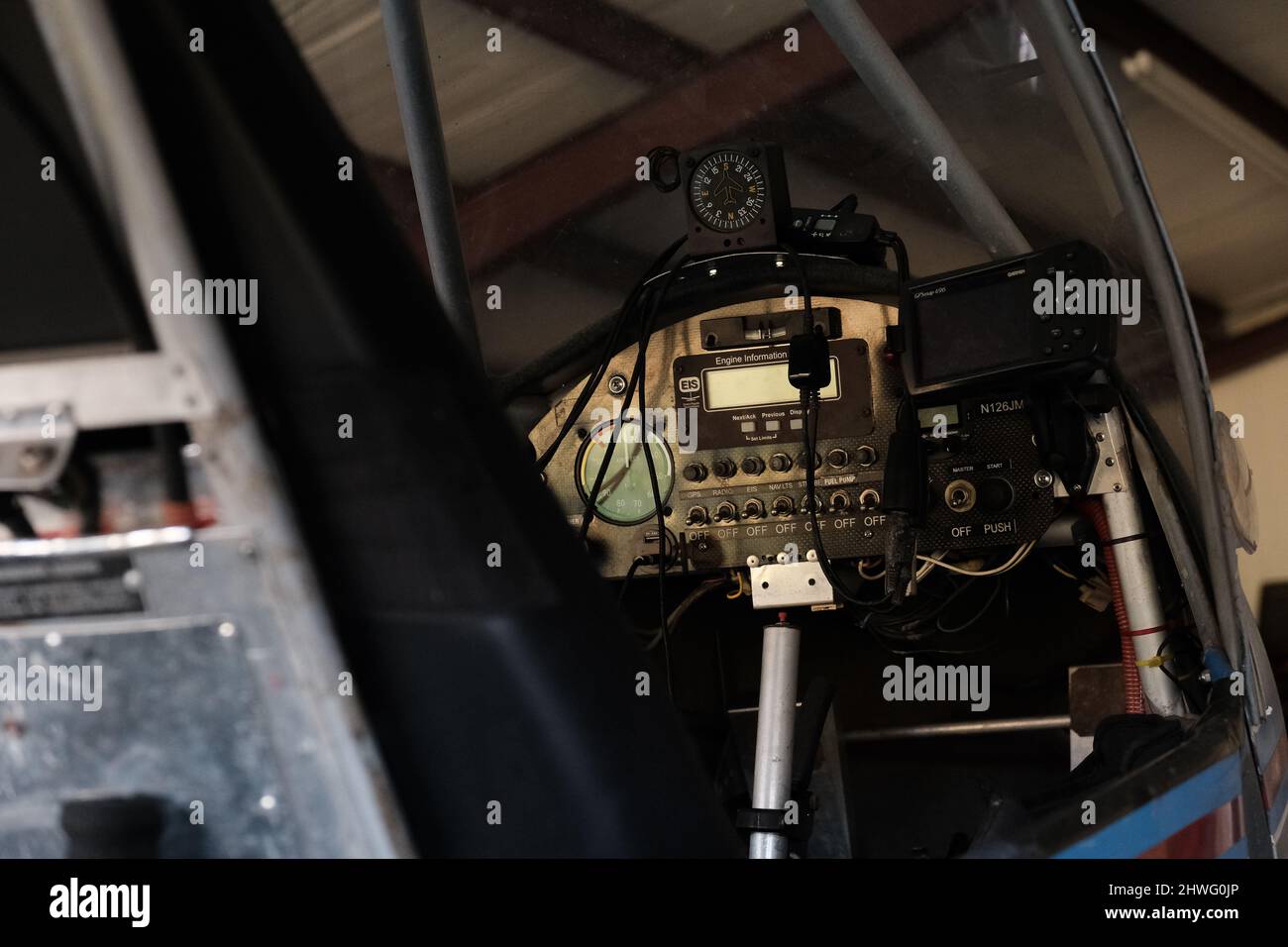 Petit avion de cabine un seul homme Banque D'Images