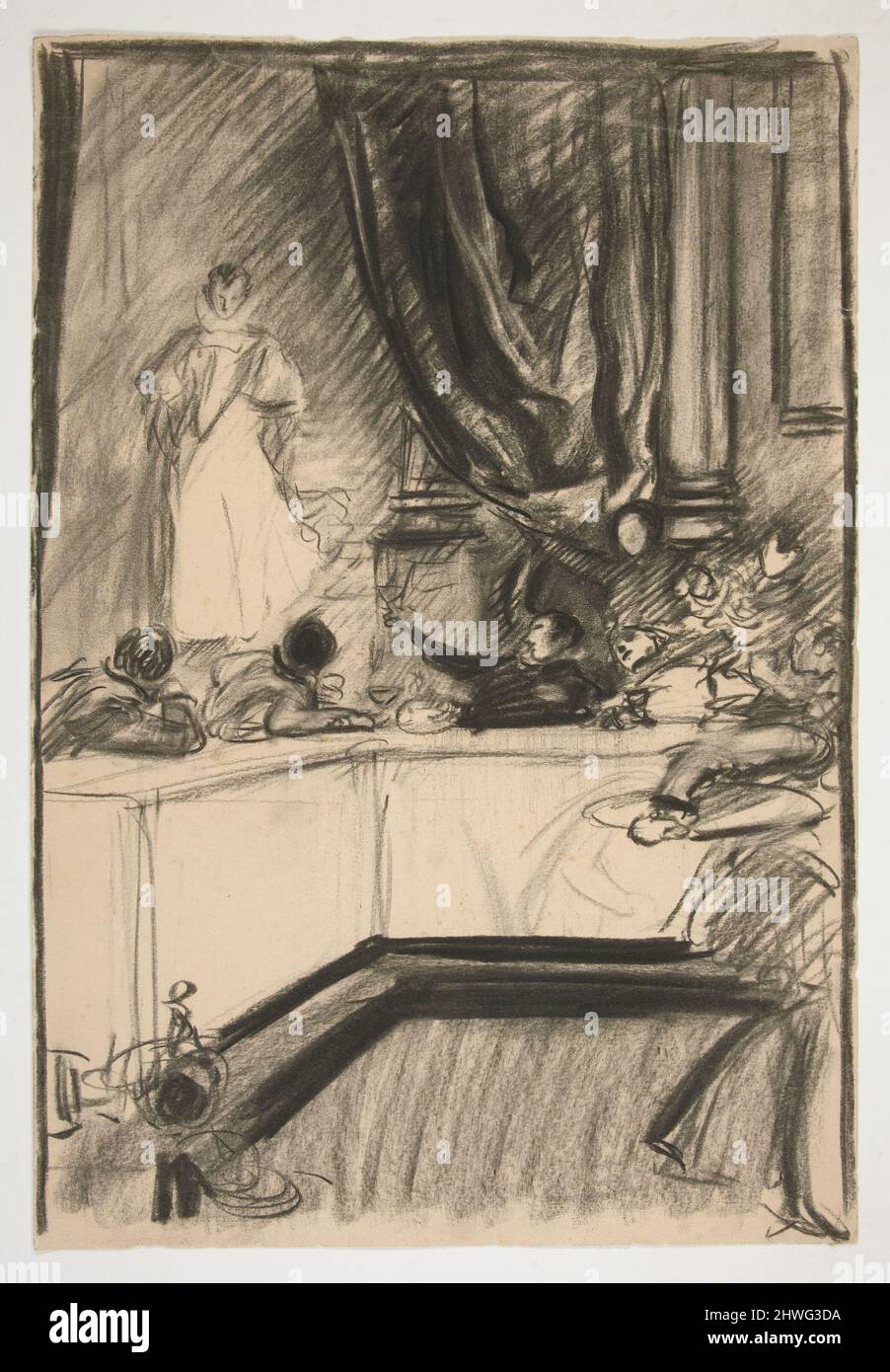 Étude pour le banquet de mariage de Petruchio et Katharina, de Taming of the Shrew (?). Artiste: Edwin Austin Abbey, cuisine américaine, 1852–1911, M.A. (HON.) 1897 Banque D'Images