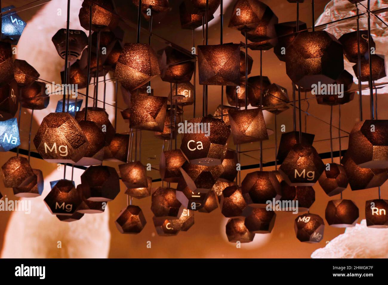 Tableau périodique des éléments chimiques, science abstraite Banque D'Images