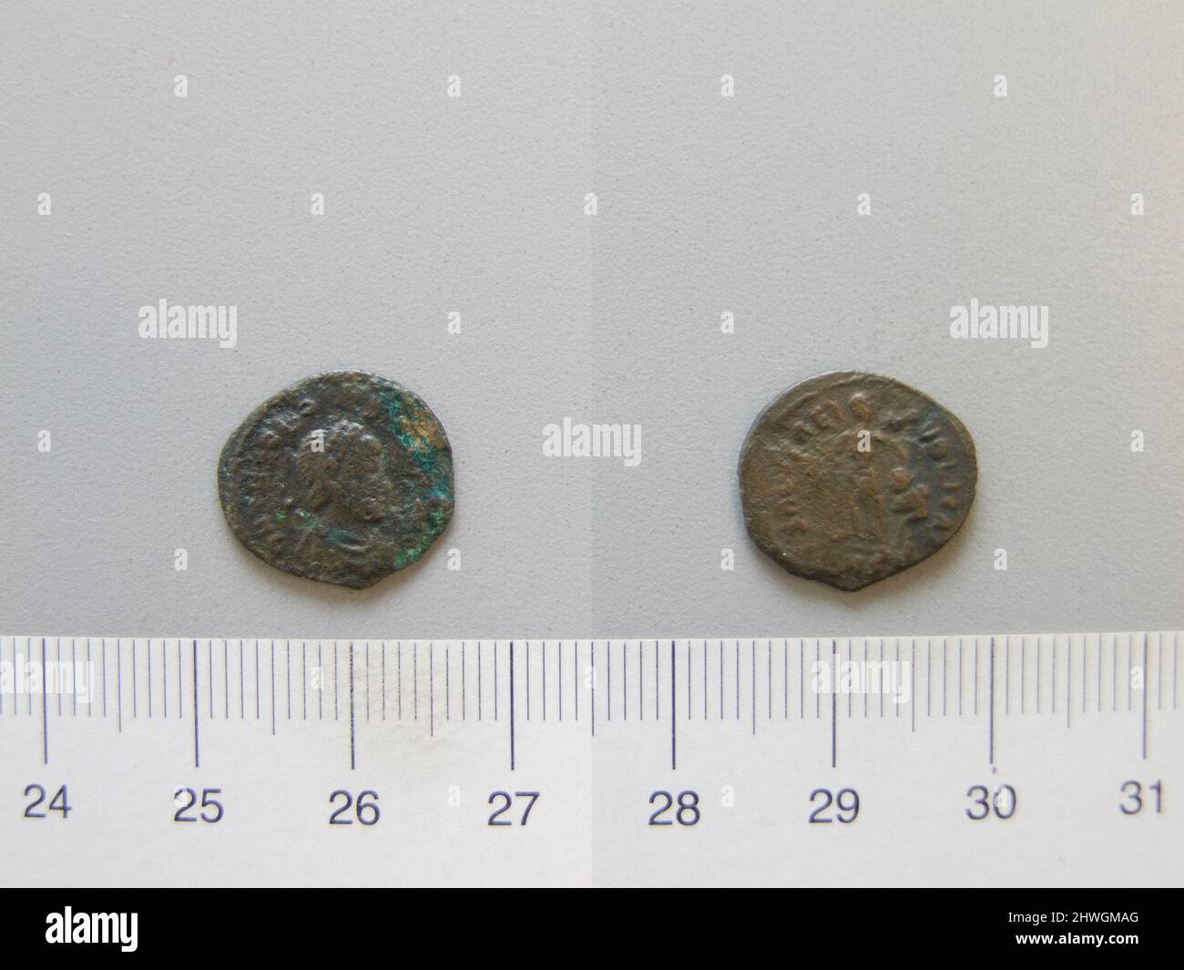 1 Nummus de Théodosius I, empereur de Rome de Constantinople. Règle: Theodosius I, empereur de Rome, ca. 346–395, réglée 379–95 monnaie: Constantinople artiste: Inconnu Banque D'Images