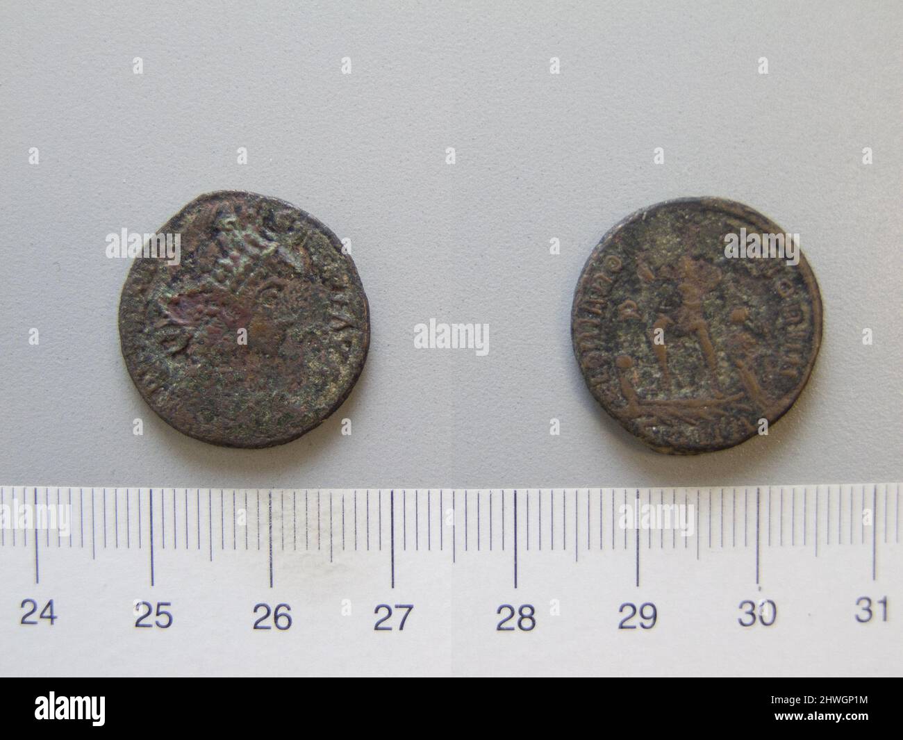 1 Nummus de Théodosius I, empereur de Rome de Constantinople. Règle: Theodosius I, empereur de Rome, ca. 346–395, réglée 379–95 monnaie: Constantinople artiste: Inconnu Banque D'Images