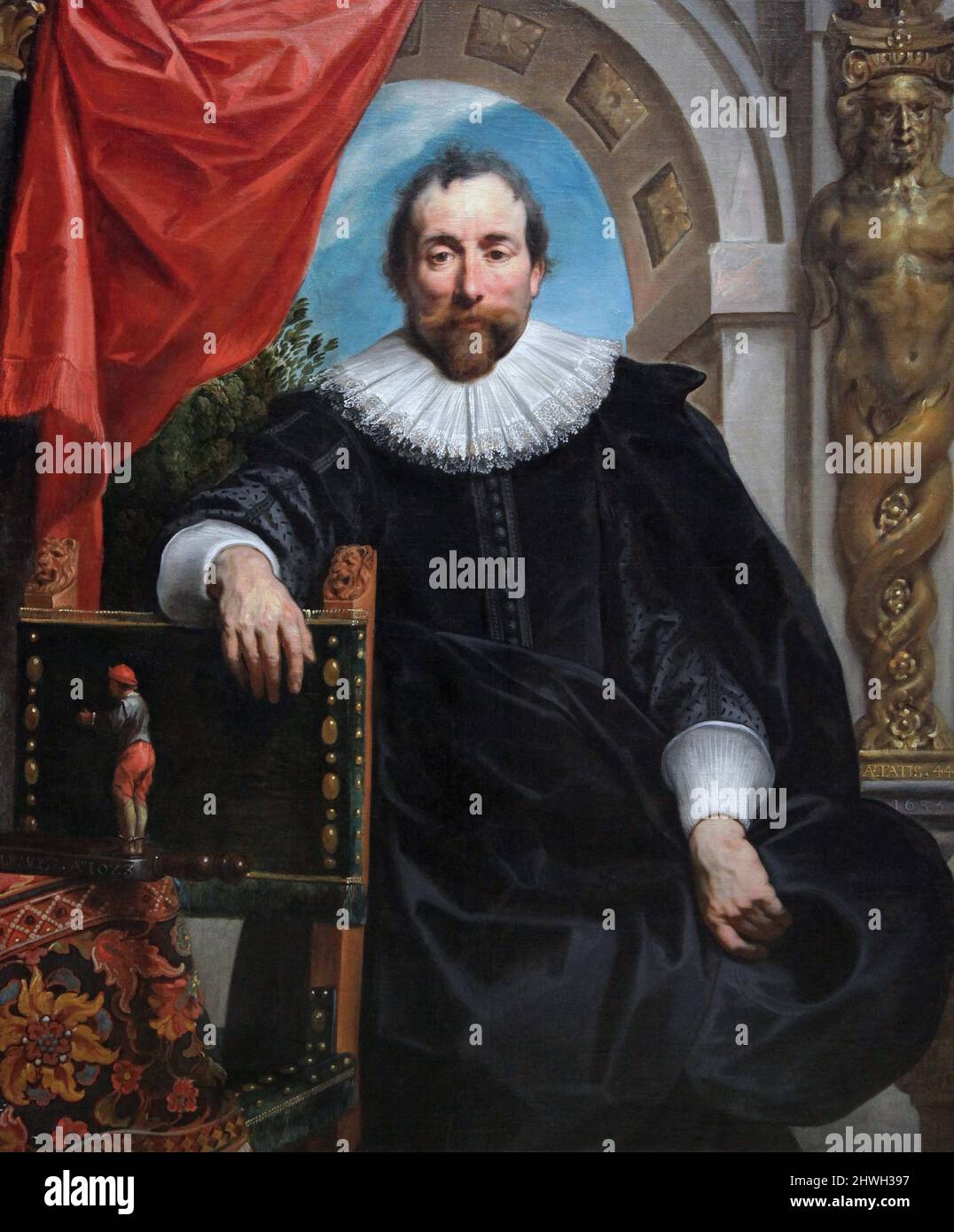 Portrait de Rogier le Witer (1635) par Jacob (Jacques) Jordaens 1593-1678. Peintre flamand connu pour ses peintures d'histoire, ses scènes de genre et ses portraits.le plus grand peintre baroque flamand d'après Peter Paul Rubens et Anthony van Dyck. Banque D'Images