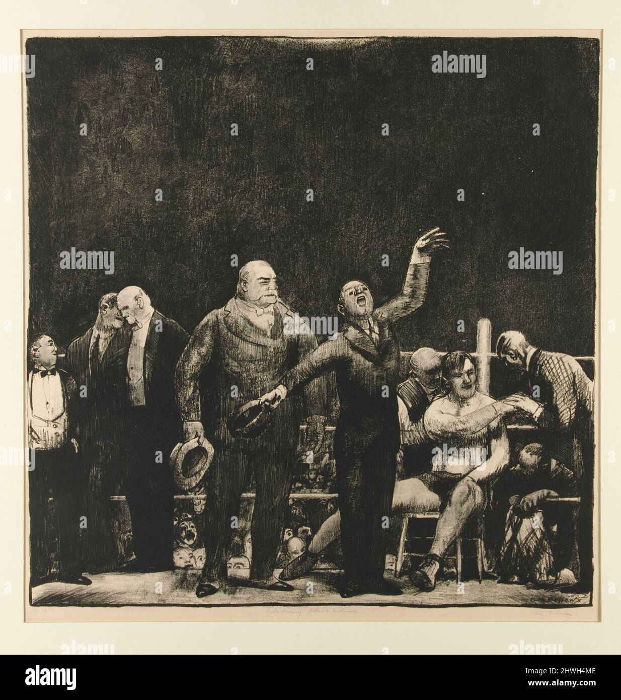 Présentation de John L. Sullivan. Artiste: George Wesley Bellows, cuisine américaine, 1882–1925 Banque D'Images