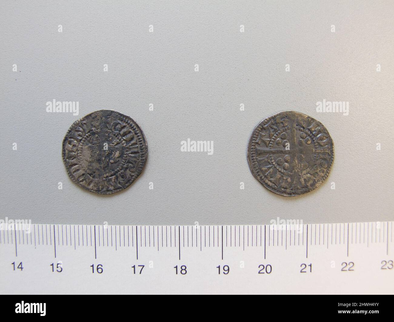 1 Penny of Edward I de York. Souverain: Edward I, roi d'Angleterre, 1239–1307, règle 1272–1307 monnaie: York artiste: Inconnu Banque D'Images