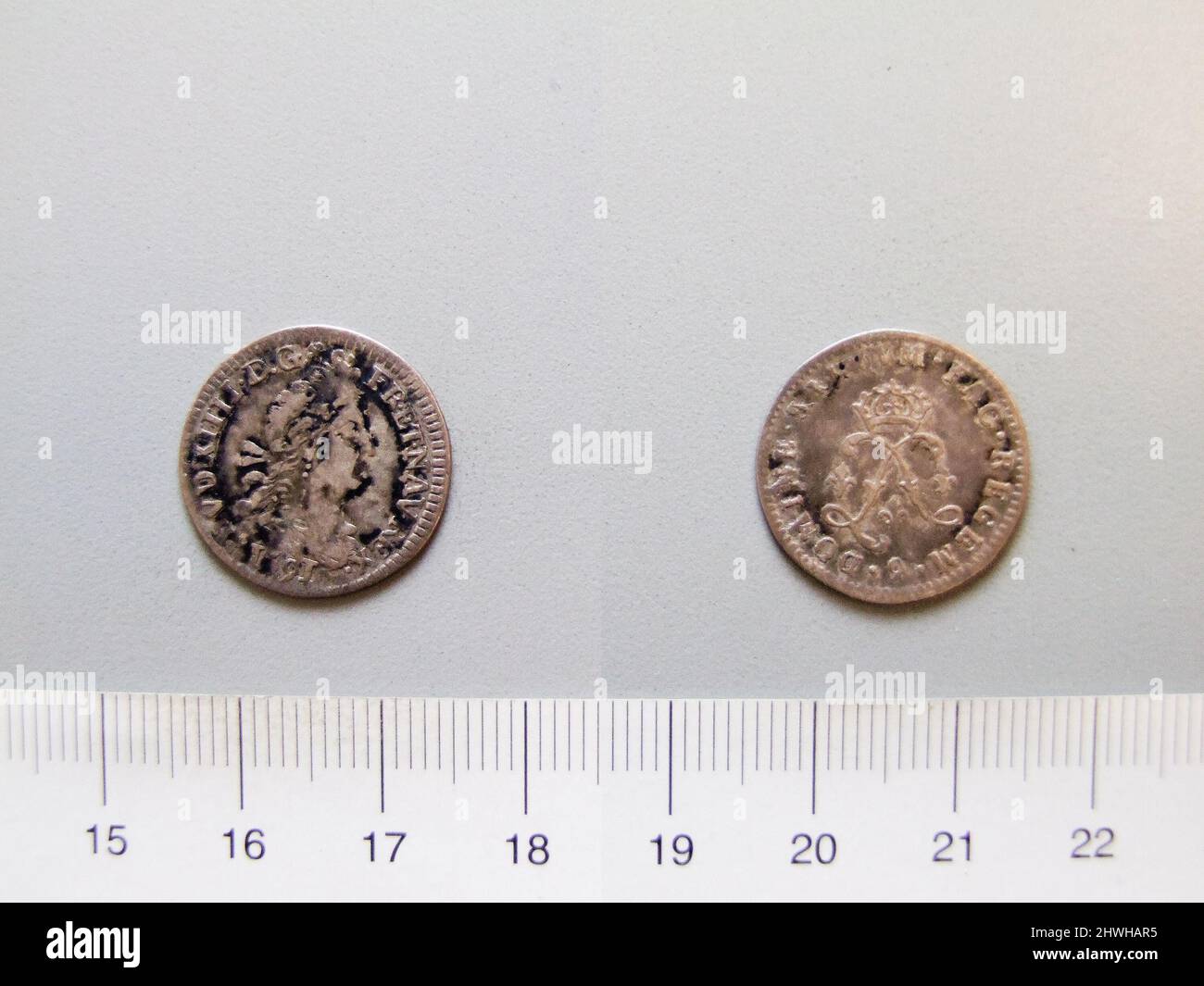 1/24th Écu de Rennes. Menthe: RennesHonorand: Louis XIV, roi de France, français, 1638–1715, régna 1643–1715 Banque D'Images