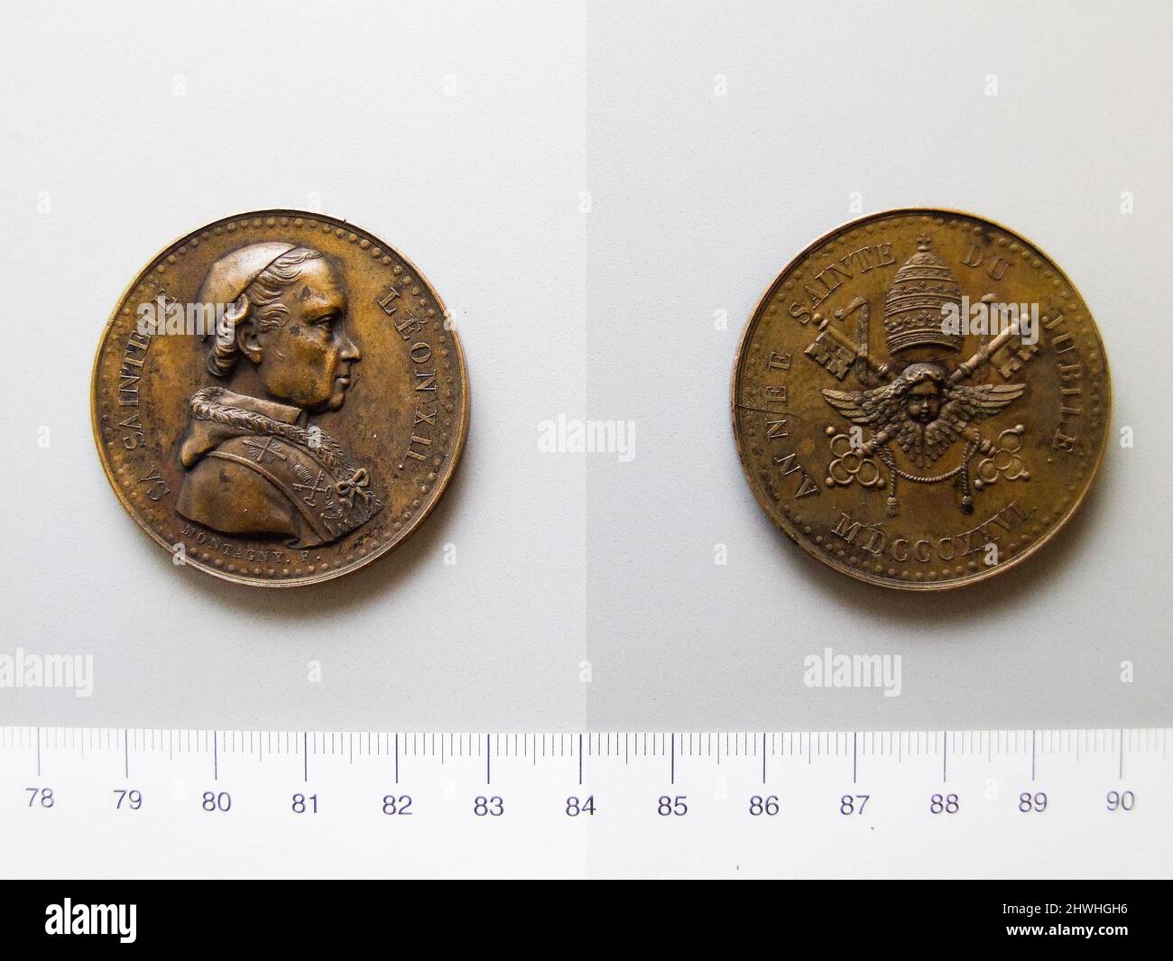 Médaille du Pape Léon XII Artiste: Pope Leo XII, Italien, 1760–1829 artiste: Fleury Montagny, Français, 1760–1836 Banque D'Images