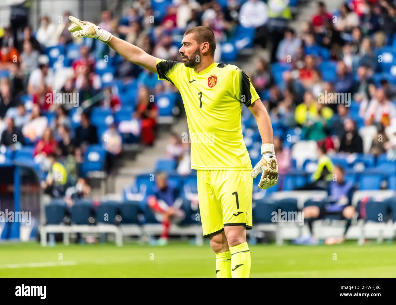 Moscou, Russie – 5 juin 2021. Bulgarie gardien de but de l'équipe nationale de football Georgi Georgiev pendant la Russie amicale internationale contre la Bulgarie (1-0). Banque D'Images