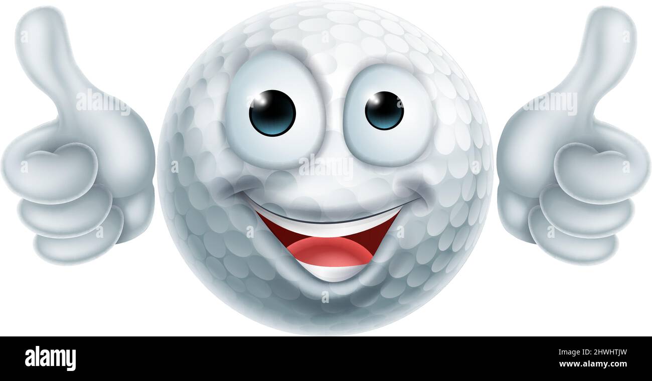 Balle de golf Emoticon face Emoji icône de dessin animé Image Vectorielle  Stock - Alamy