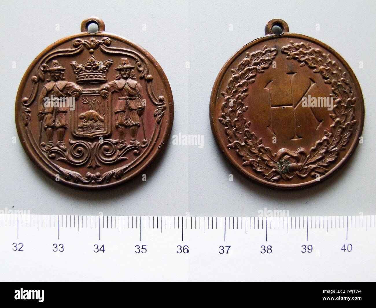 Médaille de HK. Artiste : inconnu Banque D'Images