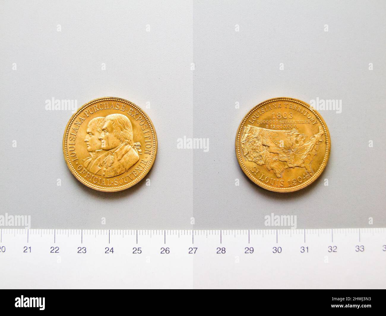Médaille commémorant l'achat de la Louisiane. Artiste : inconnu Banque D'Images