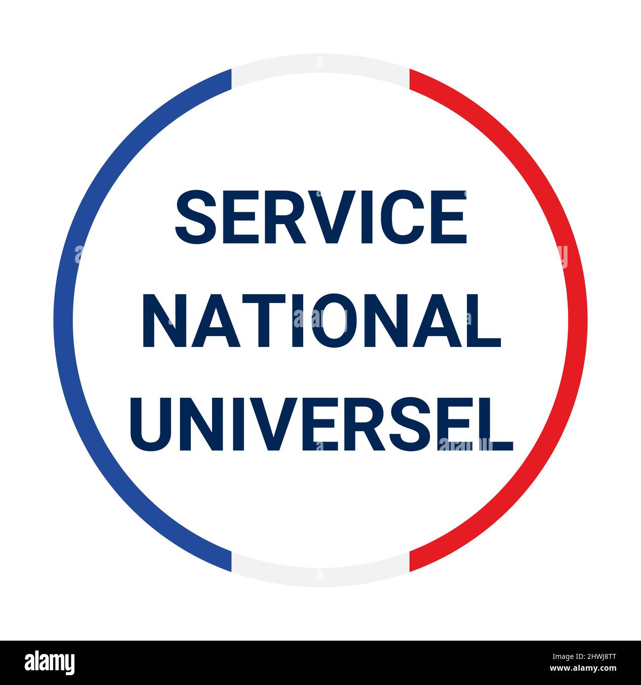 Le service national universel en France symbole Icon appelé service national universel en français Banque D'Images