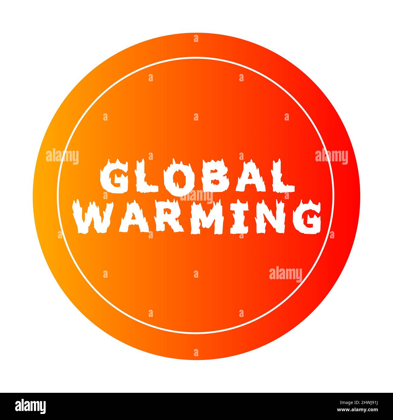 Illustration du symbole de réchauffement climatique Banque D'Images