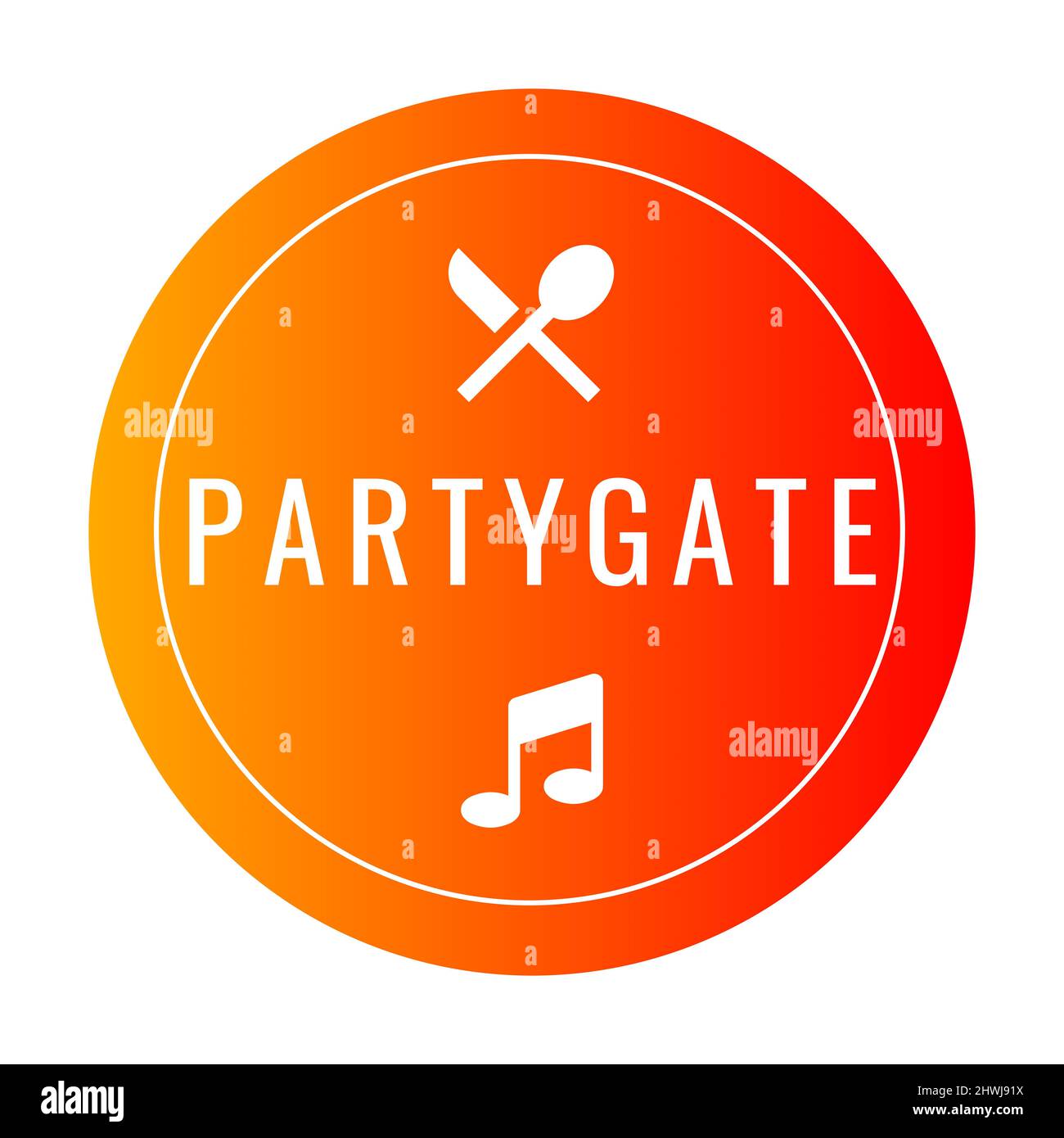 Illustration de l'icône du symbole Partygate Banque D'Images