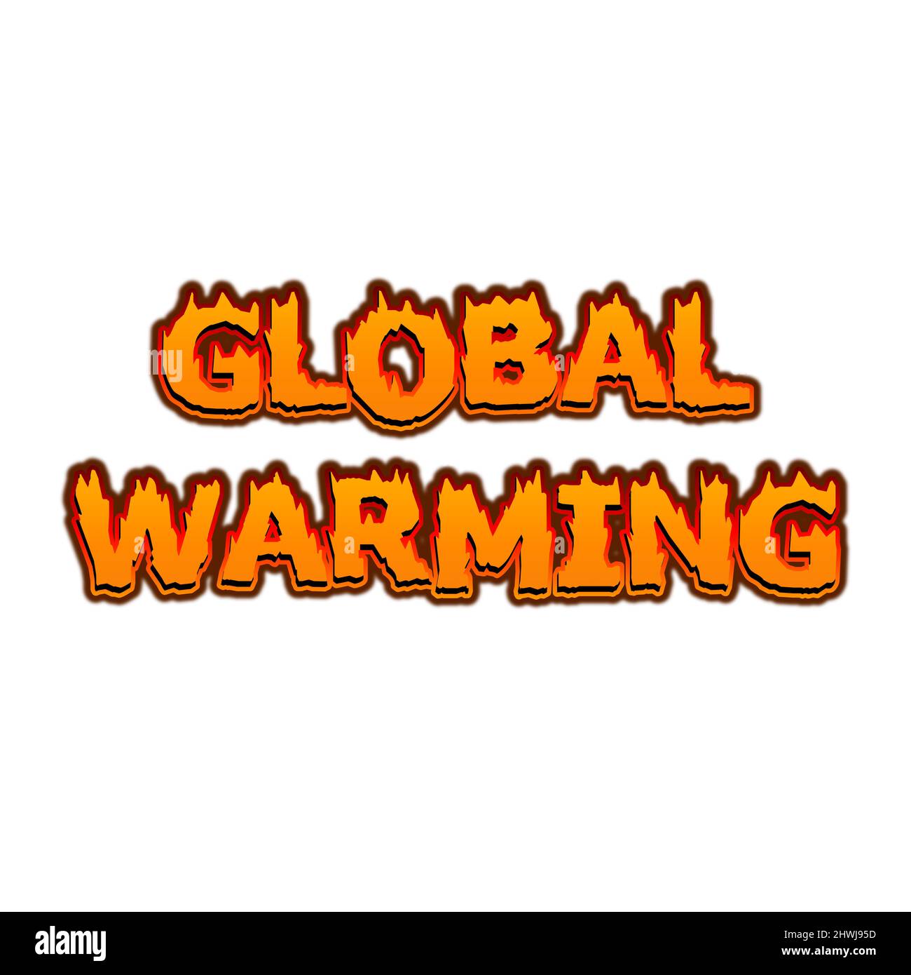 Illustration du symbole de réchauffement climatique Banque D'Images