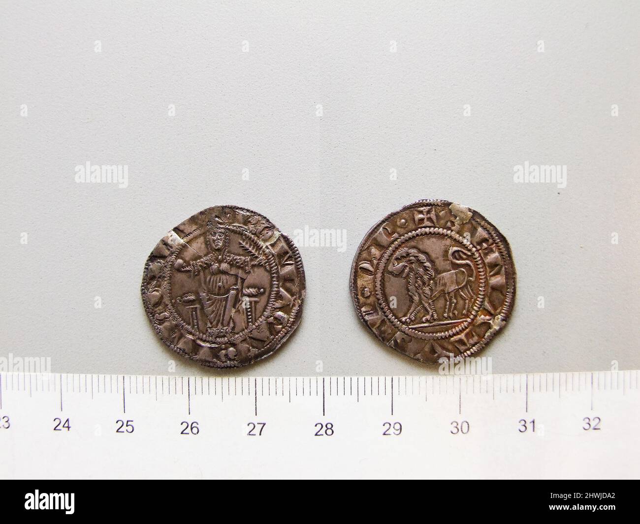 Grosso de Rome avec Sénat romain. Objet: Sénat romain monnaie: Rome Banque D'Images