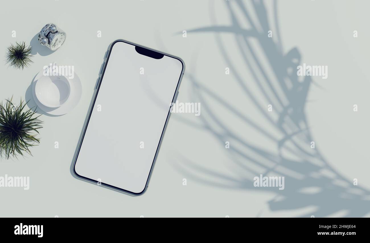Modèle SmartDevice, 3D modèles de téléphone dans la nature, rendu de 3D illustrations Banque D'Images