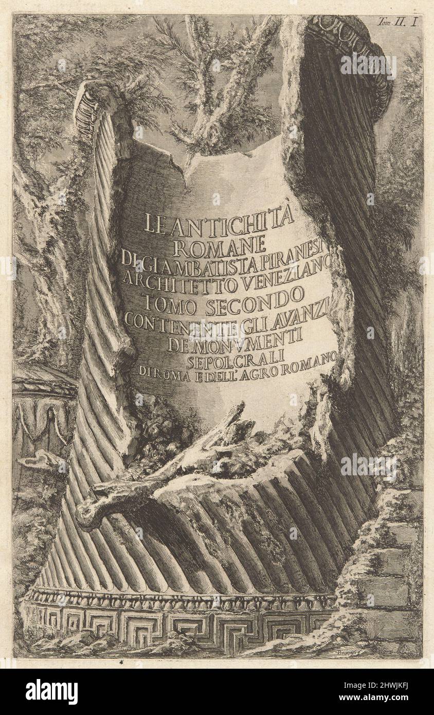 Antichità romane (Antiquités romaines), vol. II Artiste: Giovanni Battista Piranesi, Italien, 1720–1778 Banque D'Images