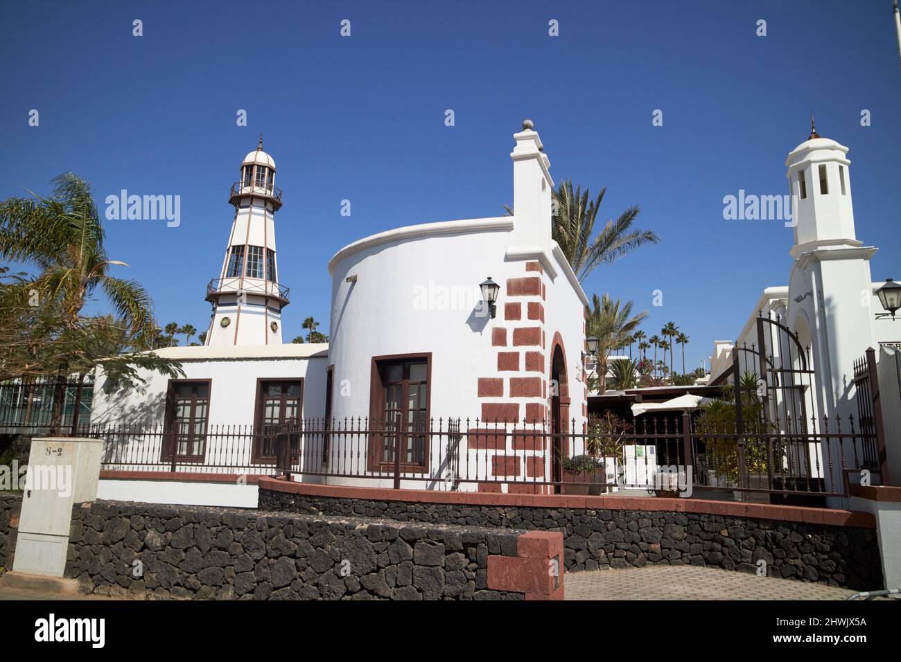 centro deportivo fariones phare hotel puerto del carmen, lanzarote, îles canaries, espagne Banque D'Images