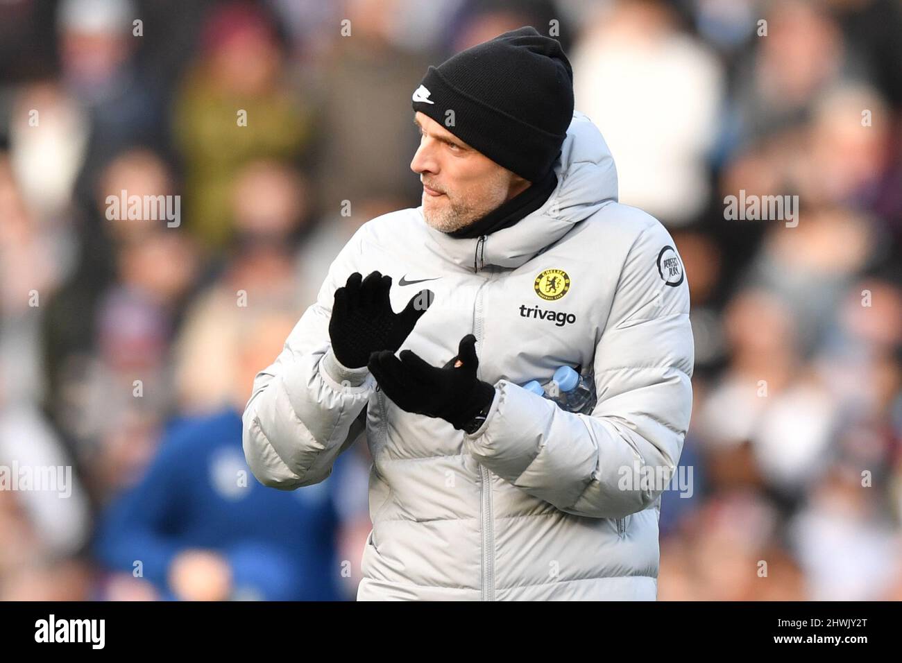 Thomas Tuchel, directeur de Chelsea, lors du match de la Premier League entre Burnley FC et Chelsea FC à Turf Moor, Burnley, Royaume-Uni. Date de la photo: Samedi 5 mars 2022. Le crédit photo devrait se lire: Anthony Devlin Banque D'Images