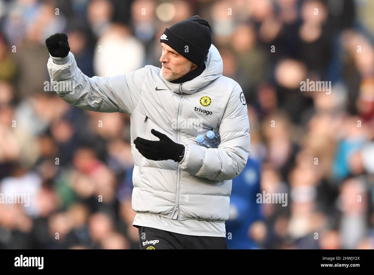 Thomas Tuchel, directeur de Chelsea, lors du match de la Premier League entre Burnley FC et Chelsea FC à Turf Moor, Burnley, Royaume-Uni. Date de la photo: Samedi 5 mars 2022. Le crédit photo devrait se lire: Anthony Devlin Banque D'Images