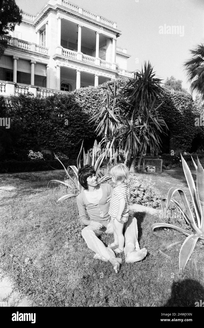 Keith Richard et la résidence d'Anita Pallenberg dans le sud de la France Banque D'Images