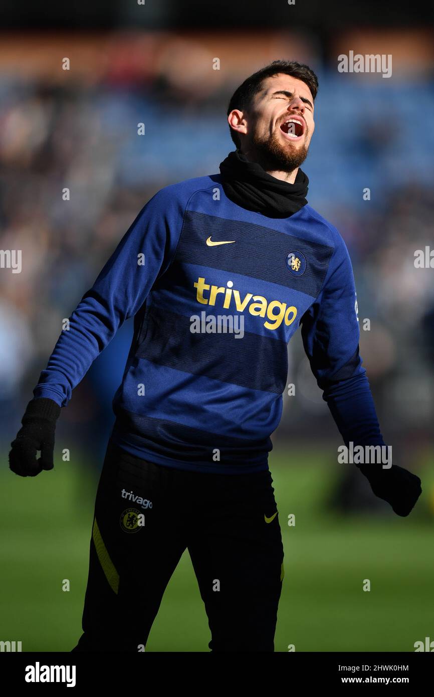 Jorginho de Chelsea lors du match de la Premier League entre Burnley FC et Chelsea FC à Turf Moor, Burnley, Royaume-Uni. Date de la photo: Samedi 5 mars 2022. Le crédit photo devrait se lire: Anthony Devlin Banque D'Images