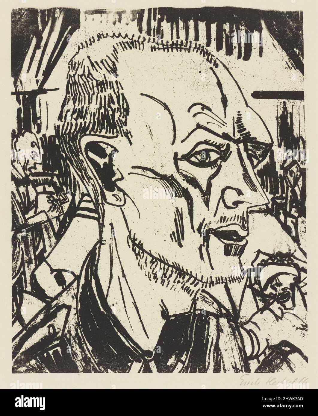 Irrer Soldat (soldat lunatique). Artiste: Erich Heckel, Allemand, 1883–1970 Banque D'Images