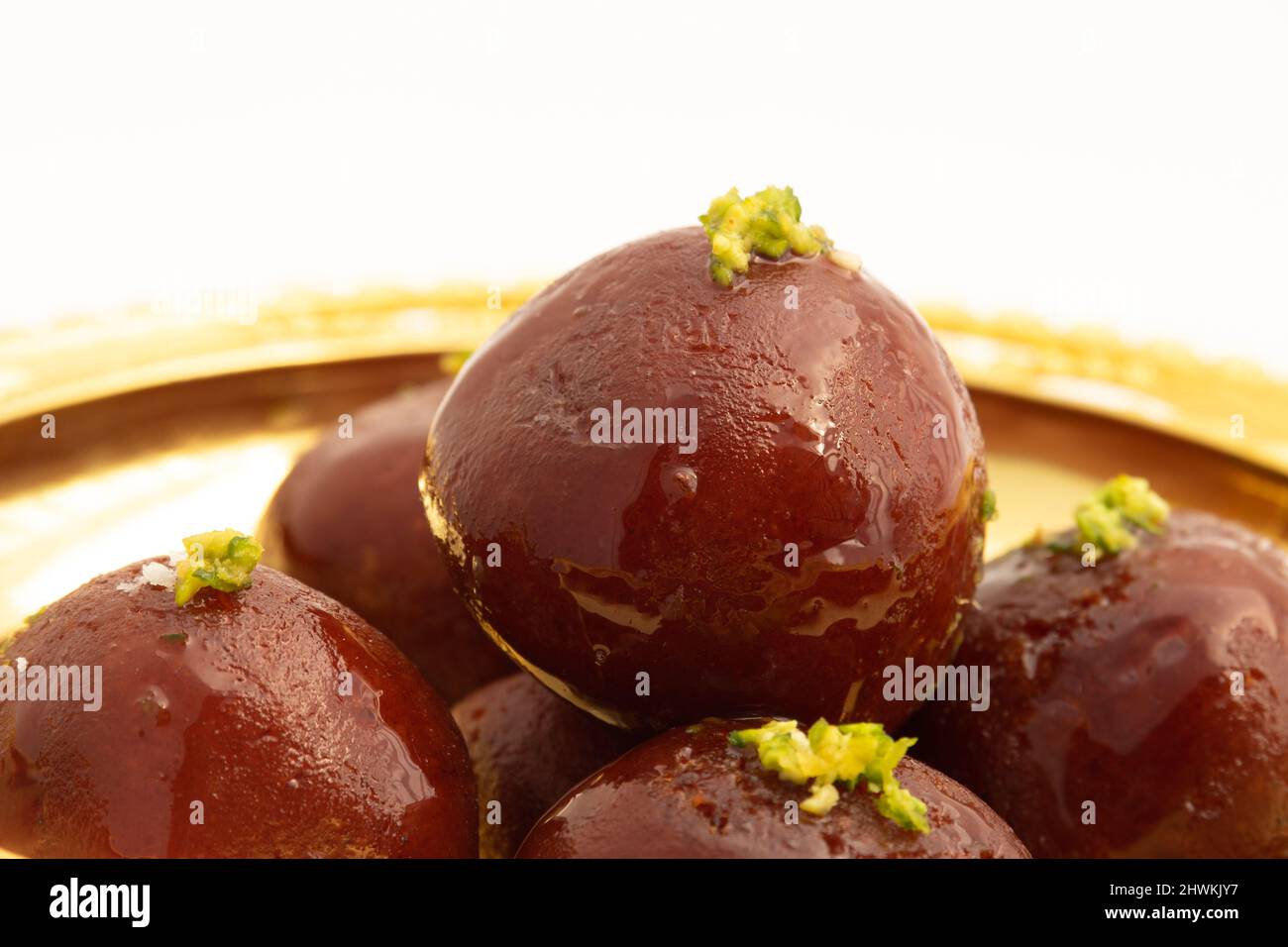 Kala Jamun également appelé Dark Gulab Jamun est le lait à base de solides Mithai fait de Khoya écrasé Paneer Elaichi Khoa Panir dans Cheeni Ki Chasni. Nourriture TH Banque D'Images
