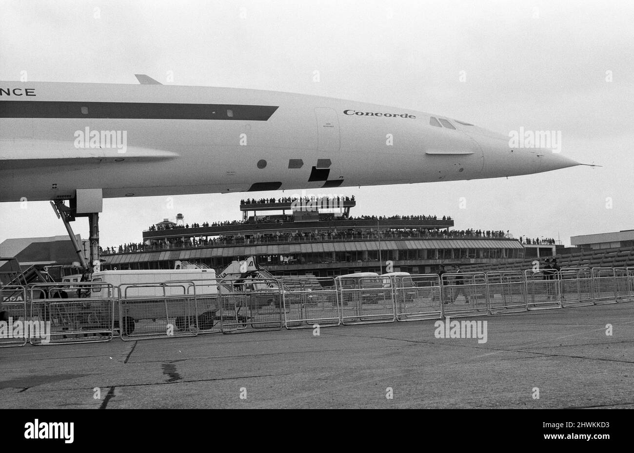 Concorde en spectacle à l'aéroport de Heathrow. 3rd juillet 1972. Banque D'Images