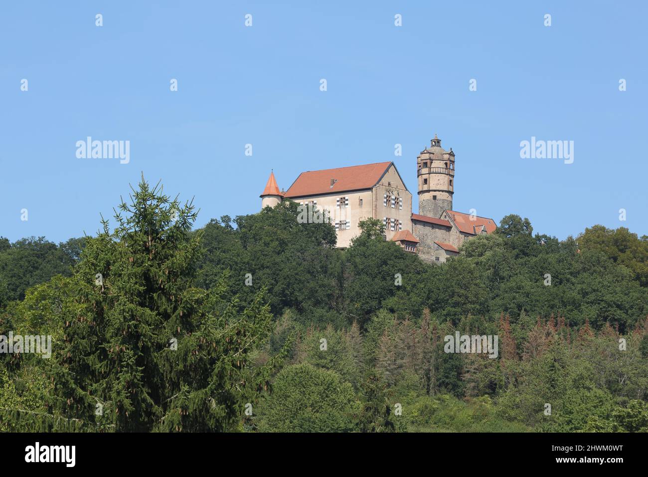 Vue sur Ronneburg, dans le Wetterau, Hesse, Allemagne Banque D'Images