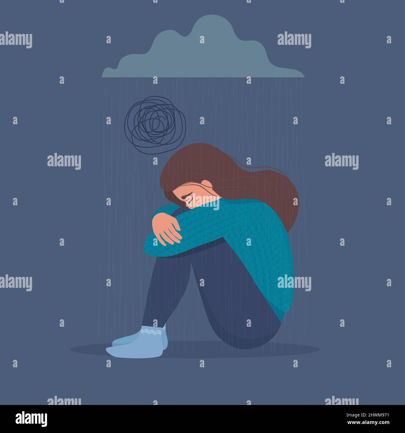 Melancolique Dessinee Banque D Image Et Photos Alamy