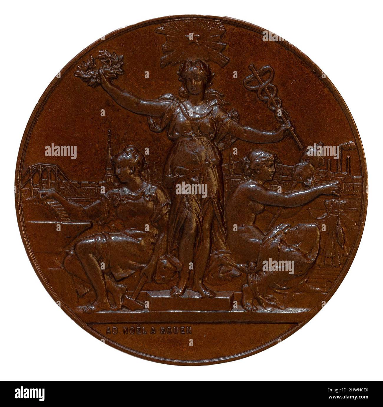 Médaille de l'exposition nationale et régionale de Rouen. Menthe: Paris Banque D'Images